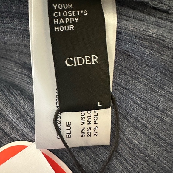 Cider Knit Polo Solid Short Mini A-line Dress, Violet Blue, Size L, NWT - Picture 9 of 11